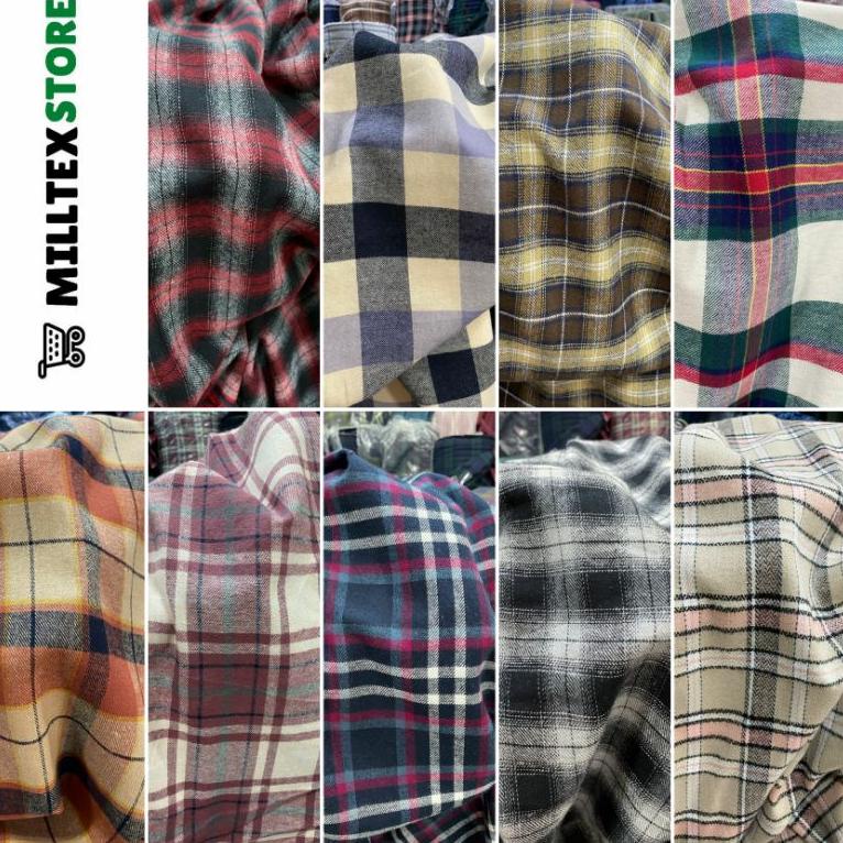 [NEW ] BAHAN KAIN FLANEL KOTAK IMPOR