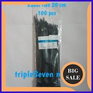 

Kabel ties-Cable tie-Kabel tis-Tali ripet 20 cm 100 pcs Hitam Z804Z3