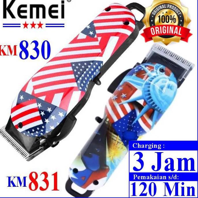 [DISCOUNT ] KEMEI KM 830 831 Hair Clipper Cordless Alat Cukur Rambut CAS km830 km831 ORIGINAL
