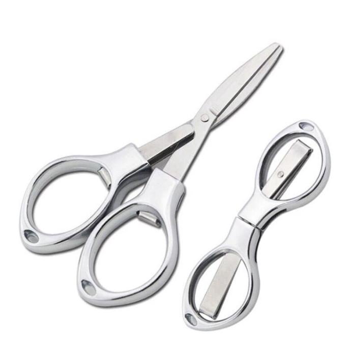 

monggo] Gunting Lipat Mini Stainless Serbaguna Mini Scissors Foldable Unique