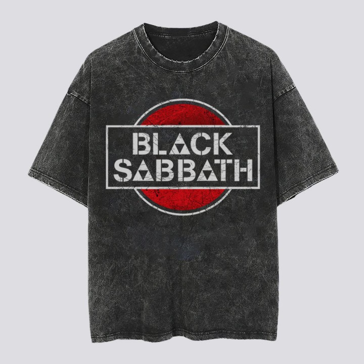Kaos Band Washed Black Sabbath Original Label