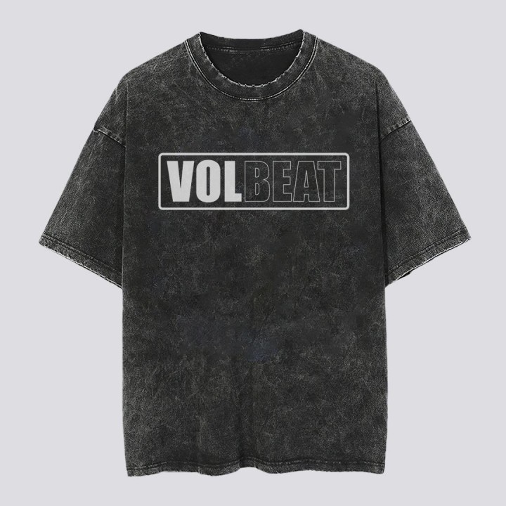 Kaos Band Washed Volbeat Box Logo