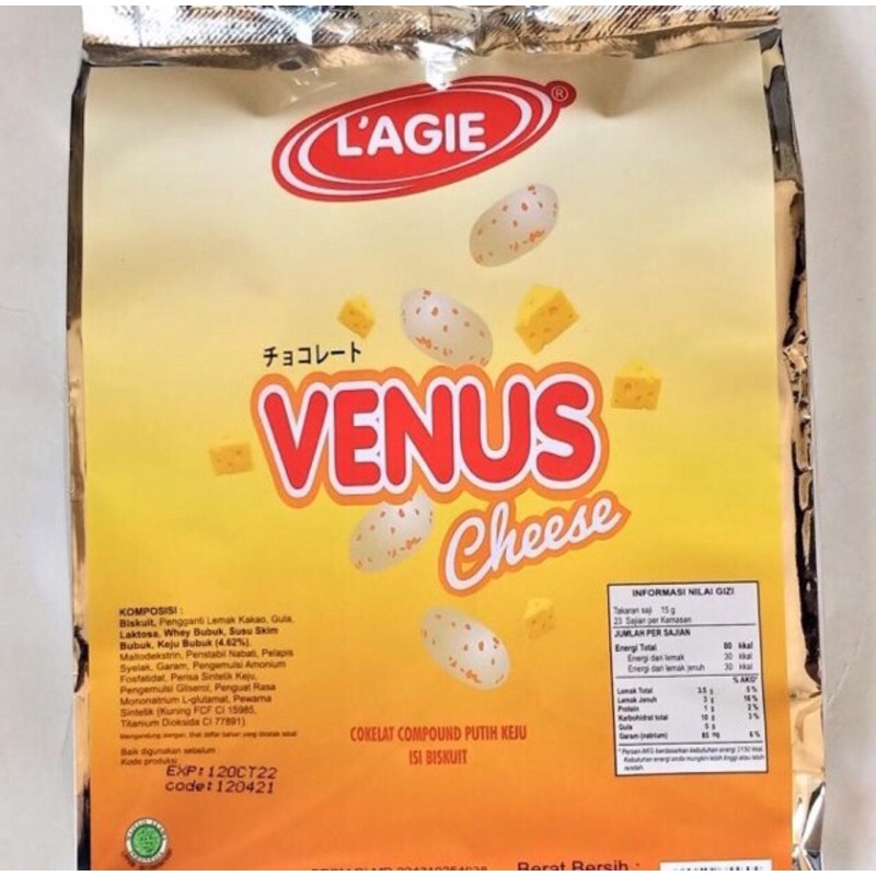 Lagie Venus Cheese 350gr isi Biscuit Coklat Keju