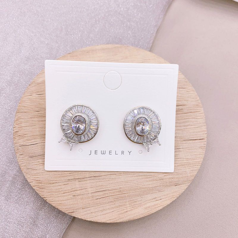 Anting Silver925 perak mata tanam kilau Starling Silver Zircone Premium Quality Mata Kilau Anti Karat Anti Alergi Earring Fashion Import Branded Band A6