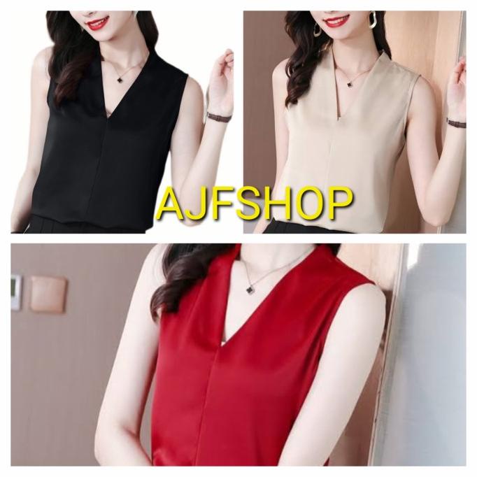 inner tanpa lengan atasan wanita dalaman blazer