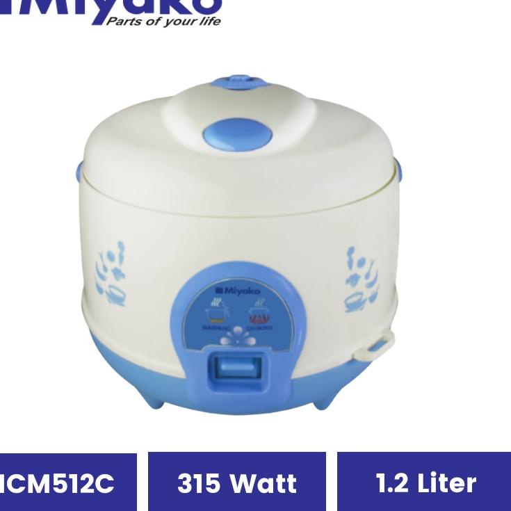 Terlaris Magic Com Miyako 1,2 Liter MCM-512 Garansi Resmi Miyako | Penanak Nasi Rice Cooker Hemat Da