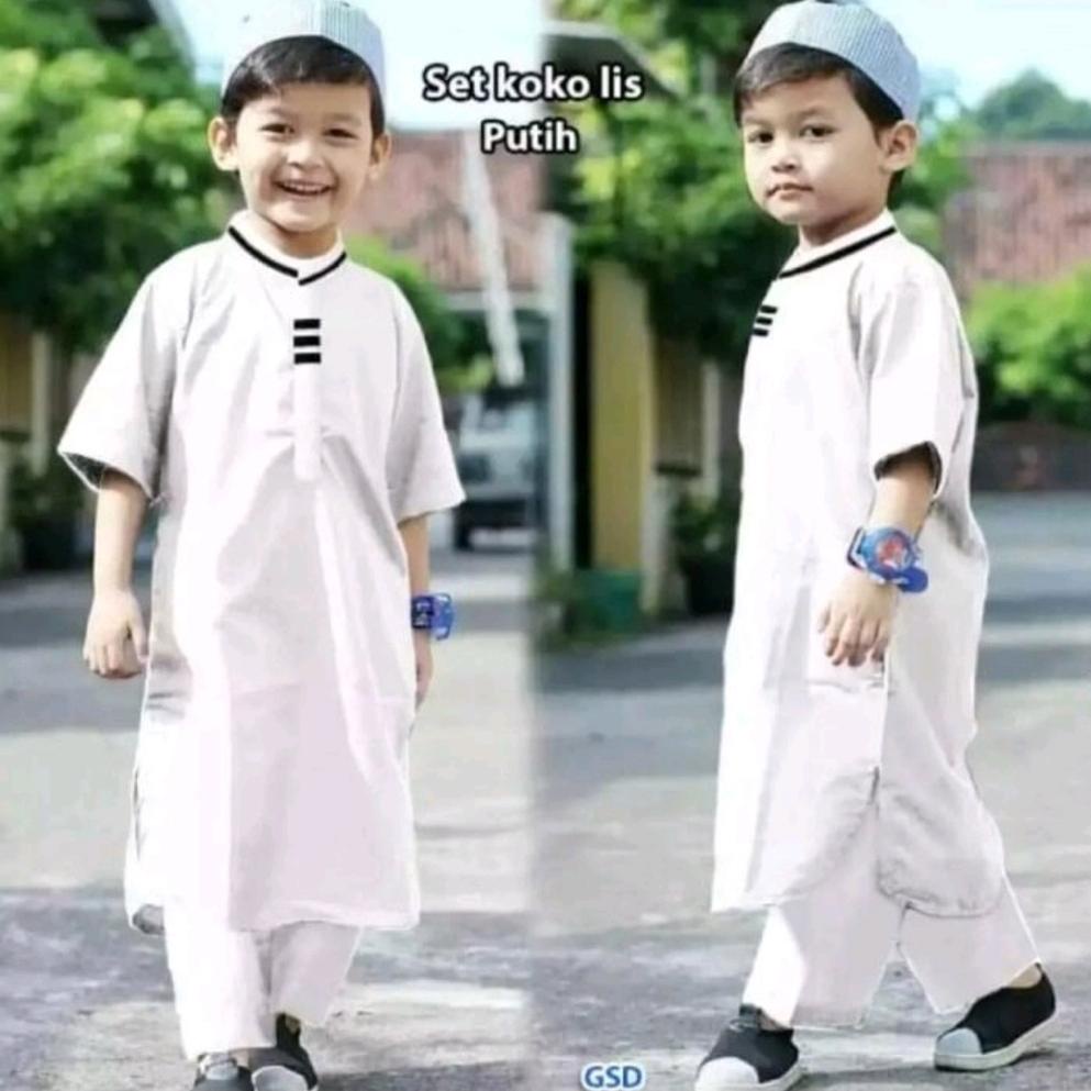 Trend Produk Hari Ini Gratis Mini Gold Azizah Fashion / setelan koko anak pakistan+FREE PECI / setel