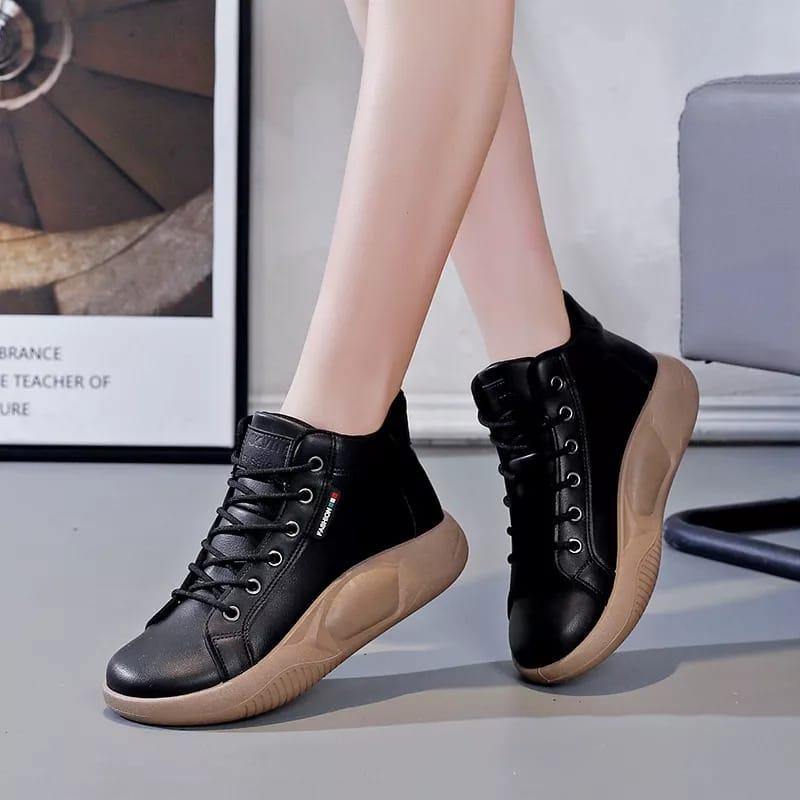 GROSIRTAS LV0272 Sepatu Sneakers Boots Bertali Wanita Import Premium Quality Sneakers Shoes Import F