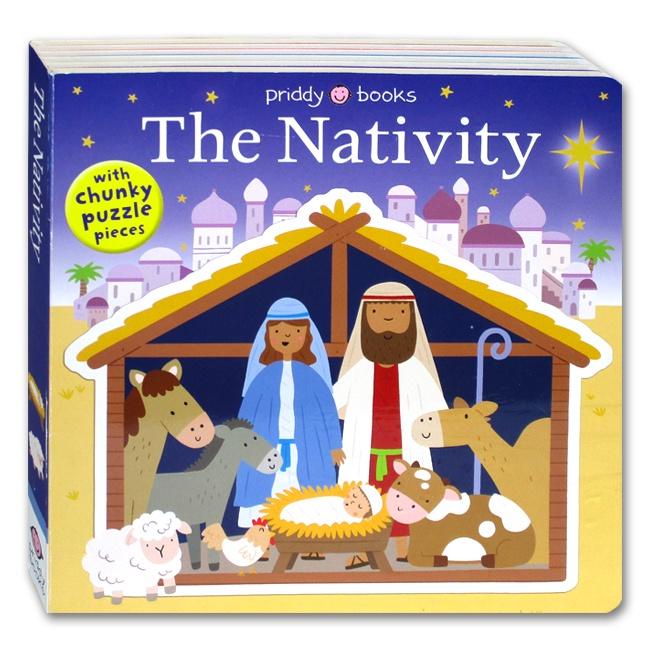 [Priddy Books] Priddy Books The Nativity / Noah's Ark Board Book With Chunky Puzzle Pieces