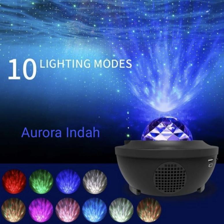 Promo - Proyektor lampu Dengan Speaker Langit Malam Bintang 2in1 Galaxy Nebula Lamp Starry Projector