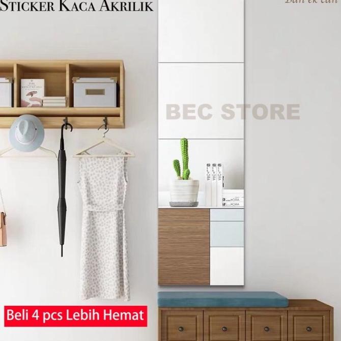 [UNIK] Stiker Cermin Tempel Wallpaper Kaca Dinding Kamar Mandi