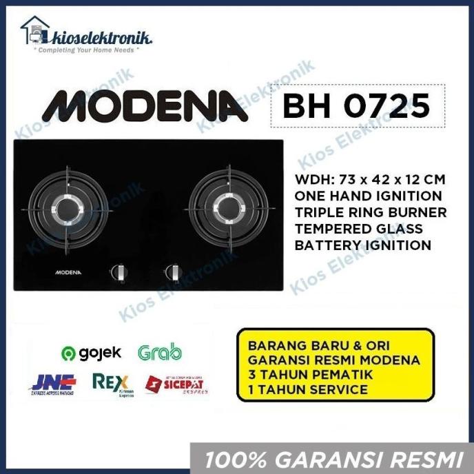 Modena BH 0725 - Kompor Modena 2 Tungku BH0725 Liscio - Kompor Gas