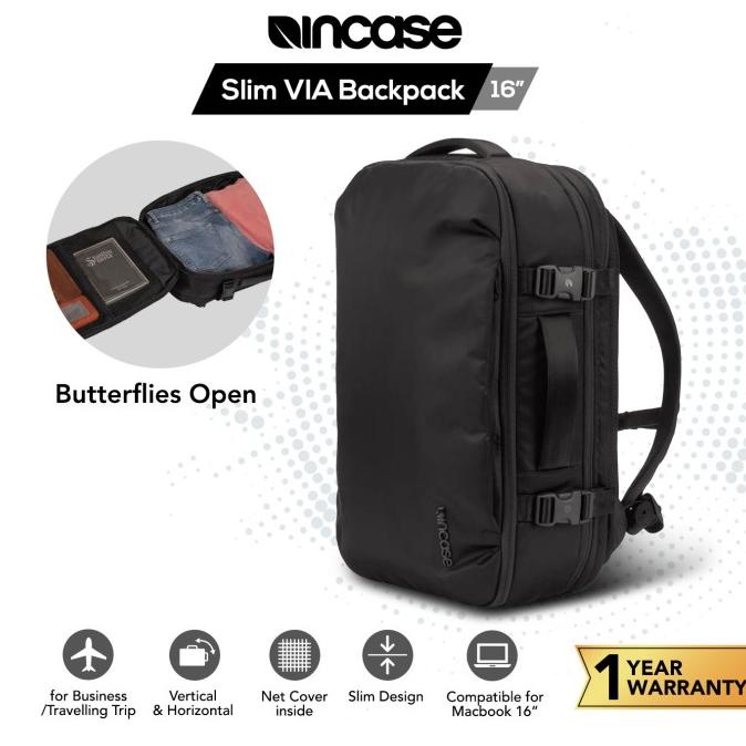 SALE Incase VIA Backpack Slim With Flight Nylon / Laptop / Macbook Bag Termurah