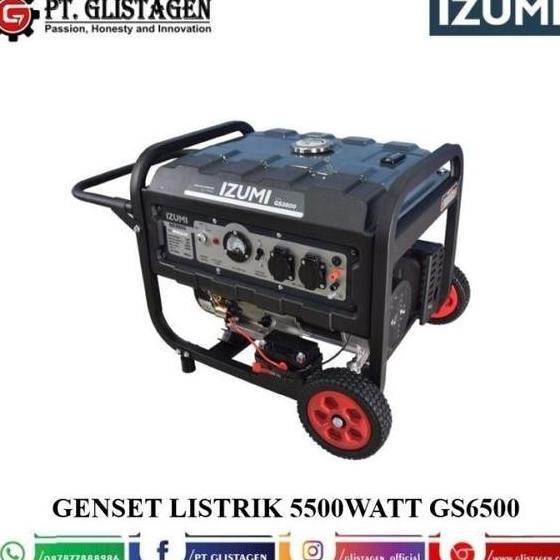 Genset Gasoline Generator Bensin Listrik 5500 Watt Izumi Gs 6500