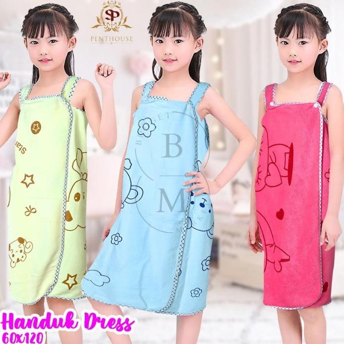 Jangan Lewatkan Promo Bonus Emas Handuk Mandi Anak Kimono Dress PENTHOUSE Ukuran 60x120cm