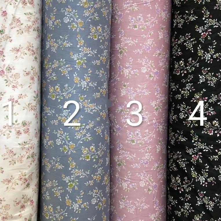 [FLASH SALE ] KAIN BAHAN KATUN JEPANG TOKAI SENKO MOTIF DAUN KECIL KERING [KODE 079]