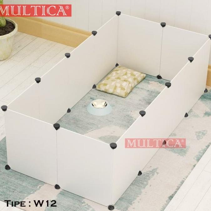 Multica Kandang pagar anjing/kucing/kelinci/umbar/pagar Plastik W12