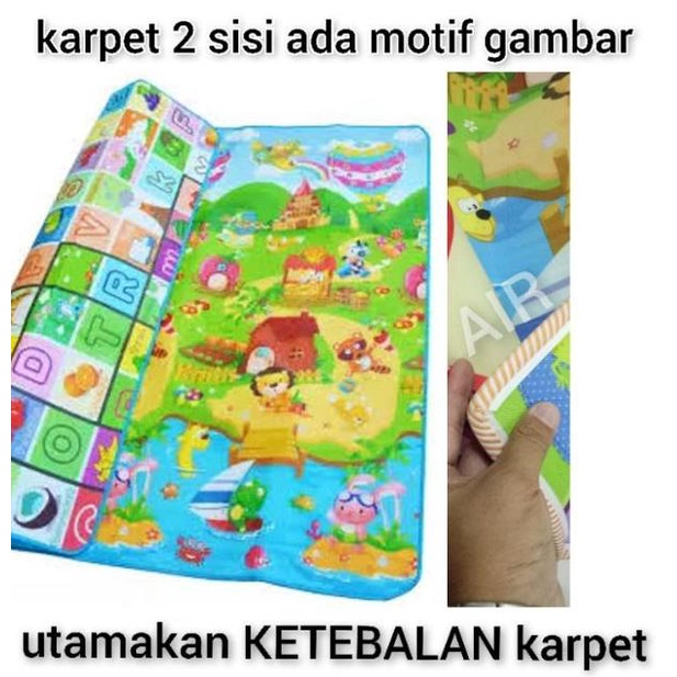 Tikar Lipat Piknik | Tikar Lantai Plastik | Tikar Foam Printing Busa