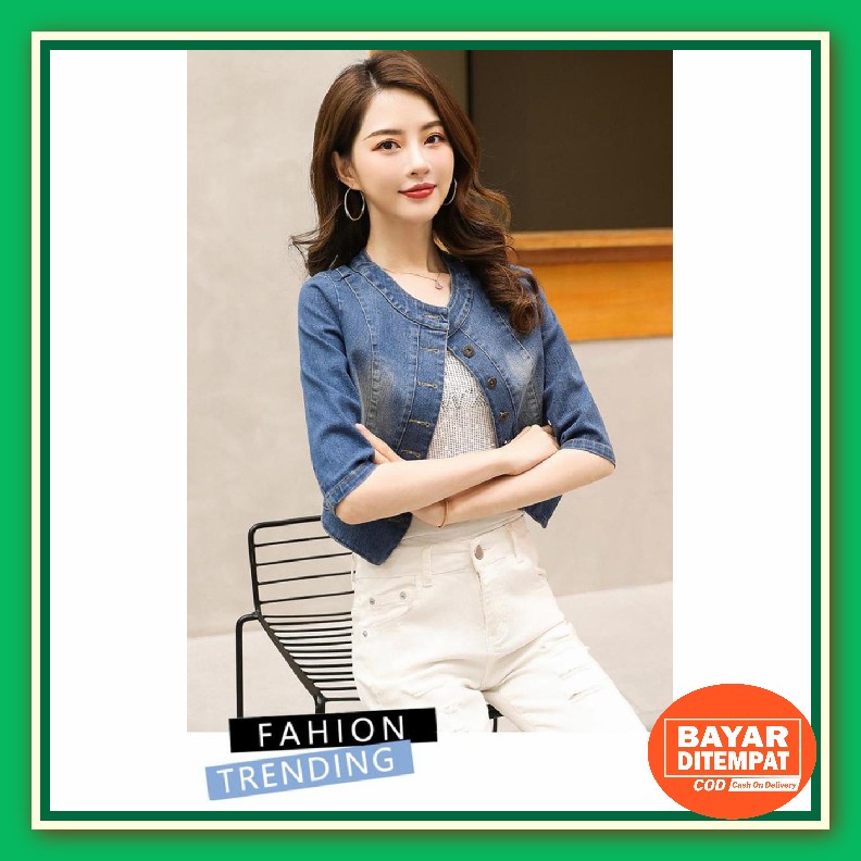 Jaket Jeans Wanita Levis Crop Kekinian Korean Style Jacket Jens Lepis Cewek Terlaris Jeket Jin Terba