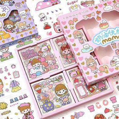 

[MURAH !!] MOMO STIKER KOREA ISI 100 Sticker PVC 2D Stiker Momo DIY Aesthetic Waterproof / Sticker Buku Diary Deco Hp [KODE 74]