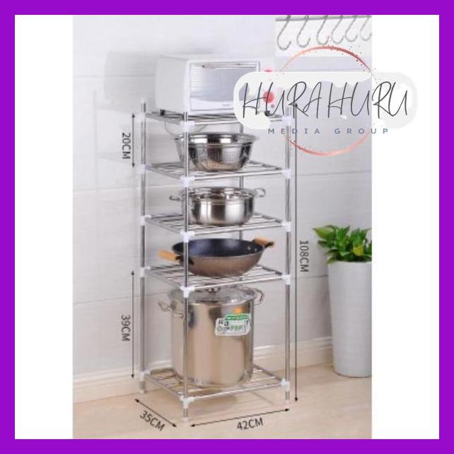Rak Panci 5 Susun / Rak Besi 5 Susun / Rak Dapur / Rak Besi Multifungsi Murah Banget 