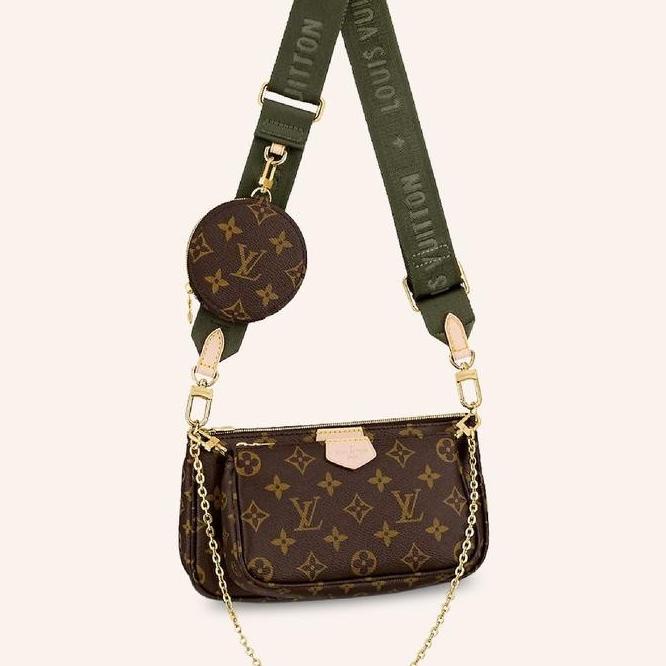 Promo- Tas Lv Louis Vuitton Multi Pochette Accessoires Kaki Strap Zarahna33