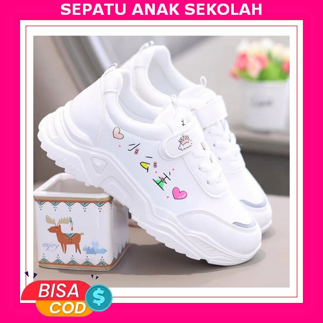 Sepatu Anak Sekolah Tk Sd Smp Umur 2 3 4 5 6 7 8 9 10 11 Tahun Warna Putih / Sepatu Sekolah Anak Tk 