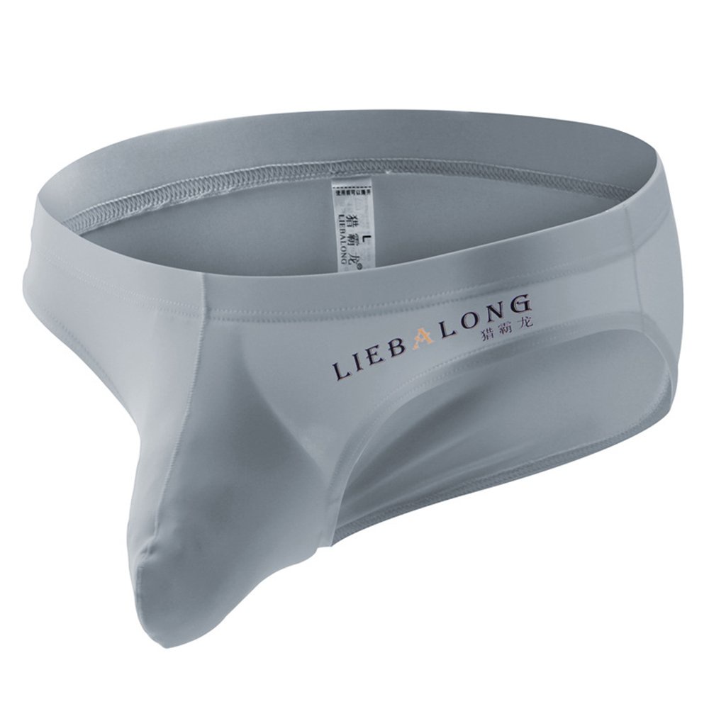 Bulge Big Penis Pouch Briefs Mens Underwear Enhance Sexy Seamless Underpants Ice Silk Mens U Convex