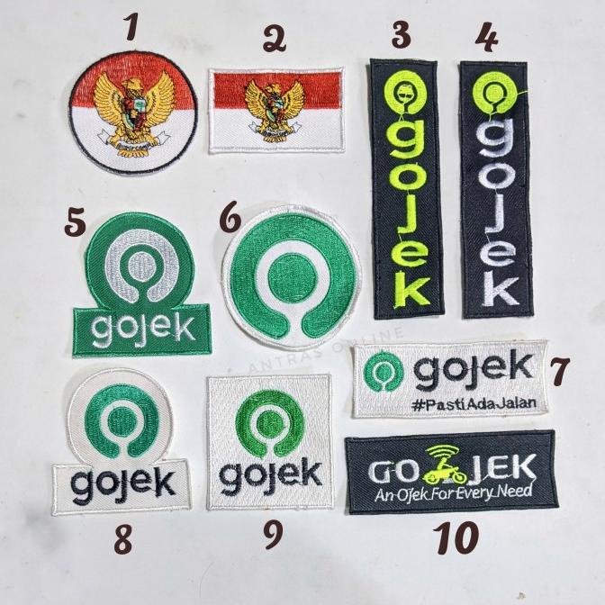 DISKON emblem patch bordir logo gojek stiker timbul jaket motor