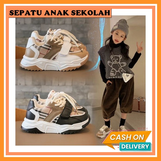 New Sepatu Sekolah Anak Perempuan Tk - Sd Murah Hitam Pink Ukuran 27 - 35 Santica Michiko 100% Ada B
