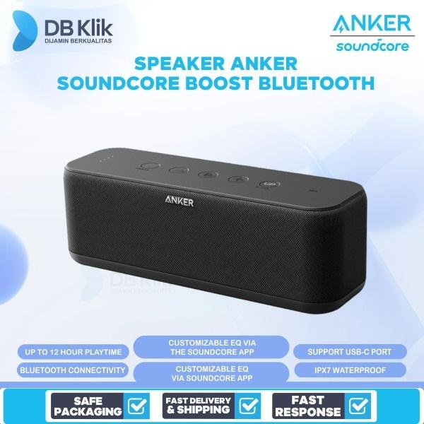 Speaker Bluetooth Anker Soundcore Boost A3145 - 20W, IPX7, Hitam