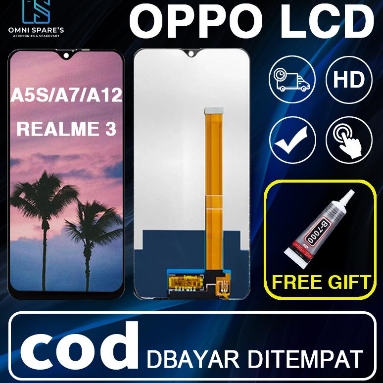 OriginalLcd Oppo A5S / A7 / A12 / Realme3 Fullset Original Layar Touchscreen