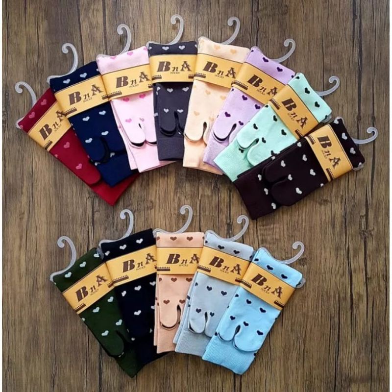 TAFBABY - Kaos Kaki Jempol Nilon Jari Motif Love Wanita Muslimah