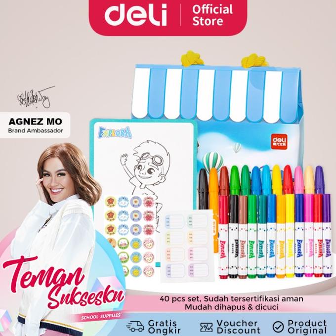 

Deli School Art Set / Set Alat Mewarnai Anak 40pcs Super Lengkap 75408