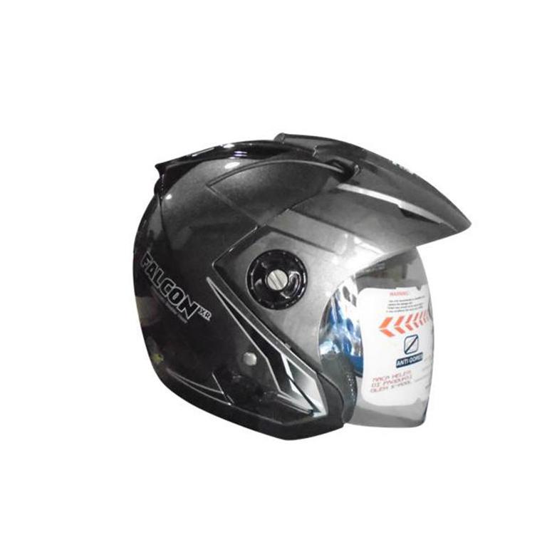 Helm Oxy Falcon Solid Gun Metalic L