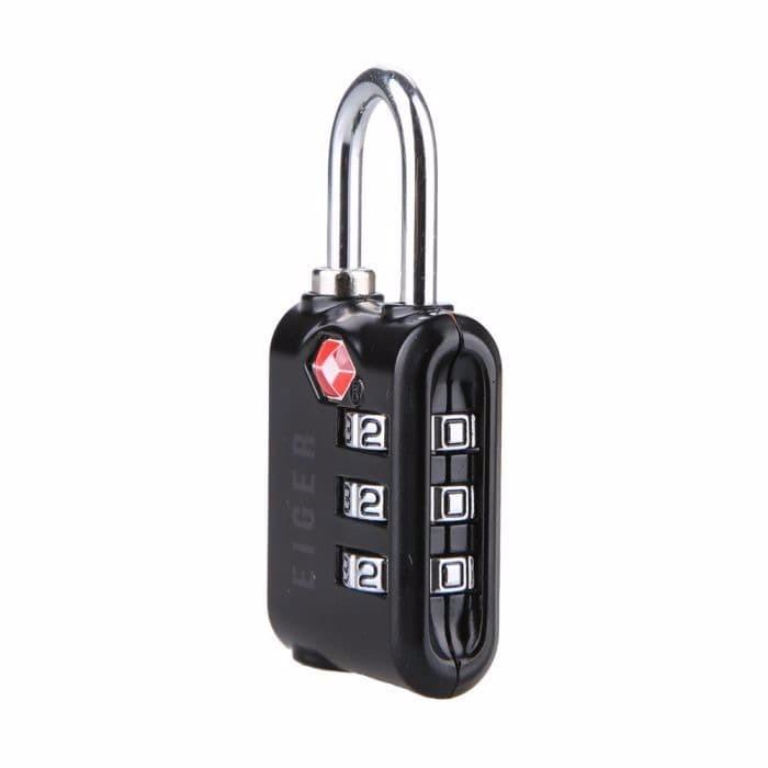 Eiger Zinc Travel Lock Original // Gembok Koper Berkualitas