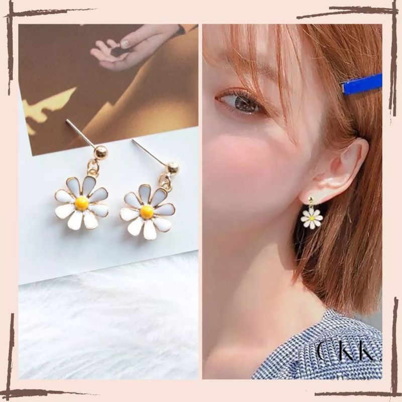 Bundara.id Acc-051 Korean style anting fashion alloy import daisy flower