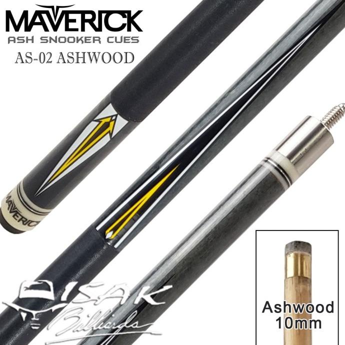 Maverick AS-02 Snooker Cue - 10 mm Stick Bola Kecil Billiard Stik Ash