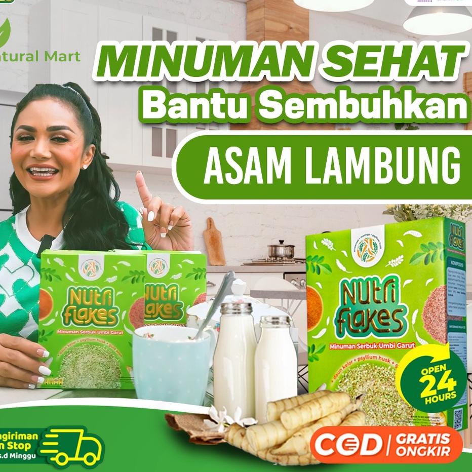 

Bisa COD Nutriflakes - Original Minuman Umbi Garut Solusi Atasi Asam Lambung Maag Kronis Gerd Suplemen Makanan Diet Isi 280gr murah
