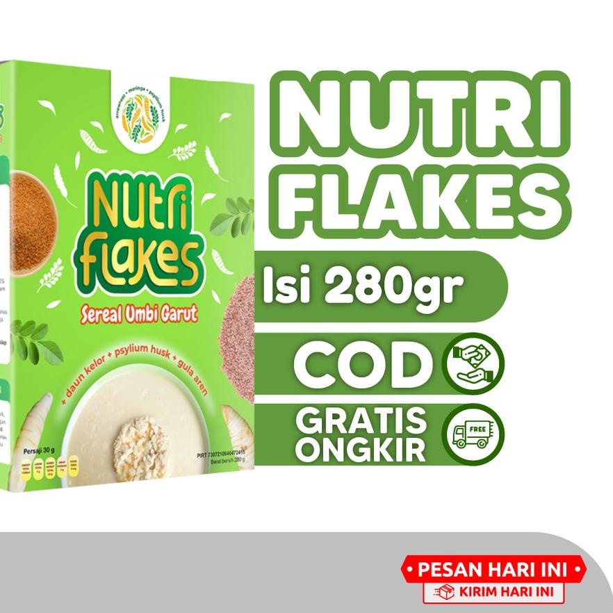 ✨12.12✨ COD Nutriflakes Sereal Umbi Garut Obat Asam Lambung Atasi Maag Mag Gerd Original Makanan Diet Isi 280gr ?