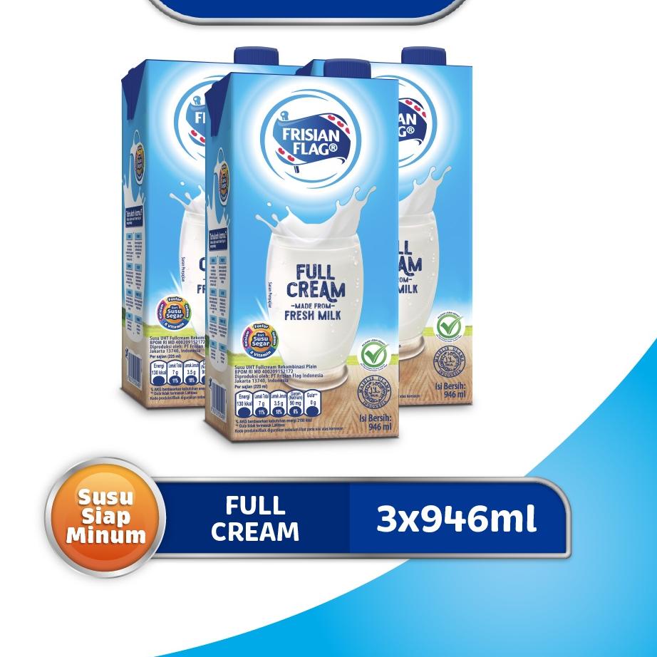 

✨Terbaru✨ Frisian Flag Family UHT Full Cream 946 ml x 3 pcs !