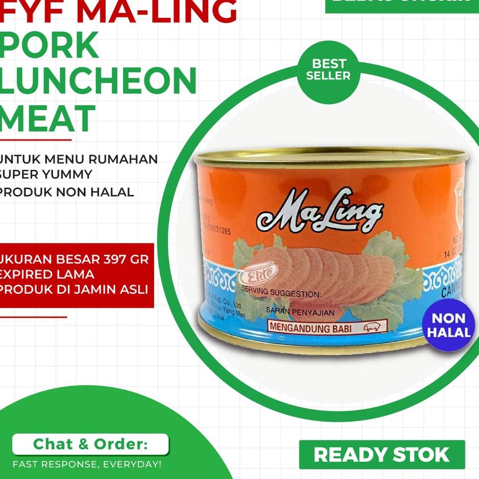 

12.12 BRANDS FESTIVAL MaLing Kaleng FYF 397gr/ Canned Pork Luncheon Meat Ham 397gr 