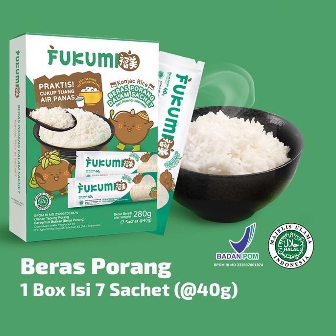 

12.12 HARGA GROSIR FUKUMI Beras Porang Box sachet 280gr, beras shirataki, konjac rice, beras diet murah