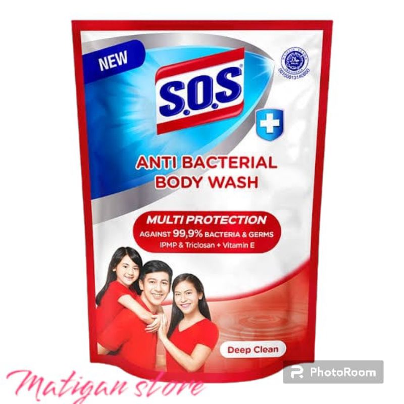 S.O.S Body Wash Anti Bacterial Deep Clean Refill 430ml