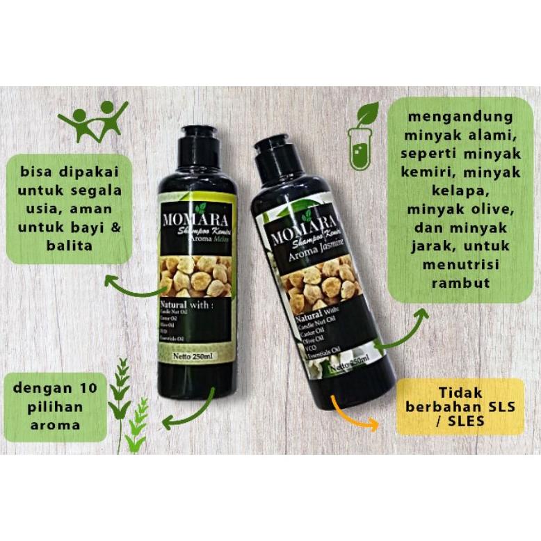 (COD) Shampo Kemiri MOMARA ukuran 250ml non SLS / SLES ..