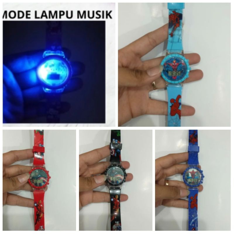 Jam Tangan Anak Digital  Lampu Musik 845