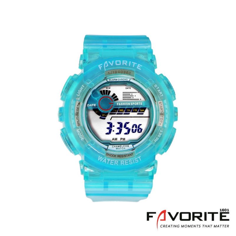 1601 Jam Tangan Wanita Digital  Sporty Antiairir Water resistant Waterproof