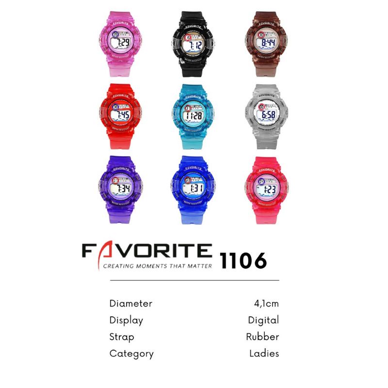 jam tangan wanita antiairfavorite 1106 original waterproof