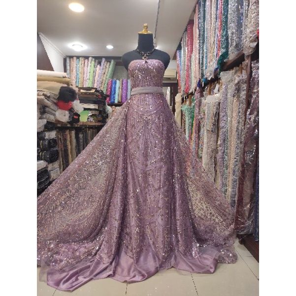 Kain Tile Ziad Nakad Sequin Dress Sapto Payet Dusty Purple