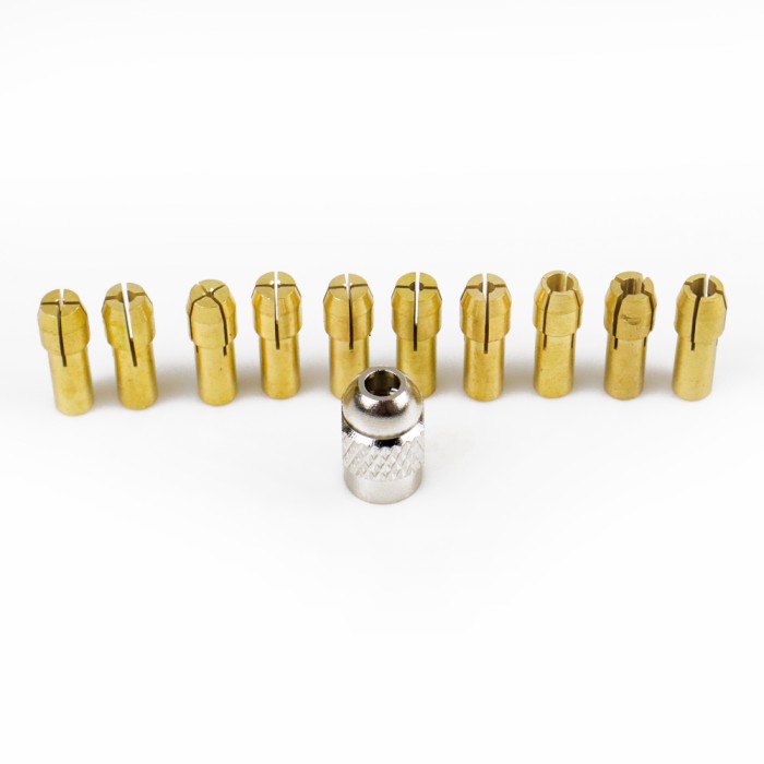 Mata Bor Drill Brass Collet 11 PCS - DMPJ-31 - Golden